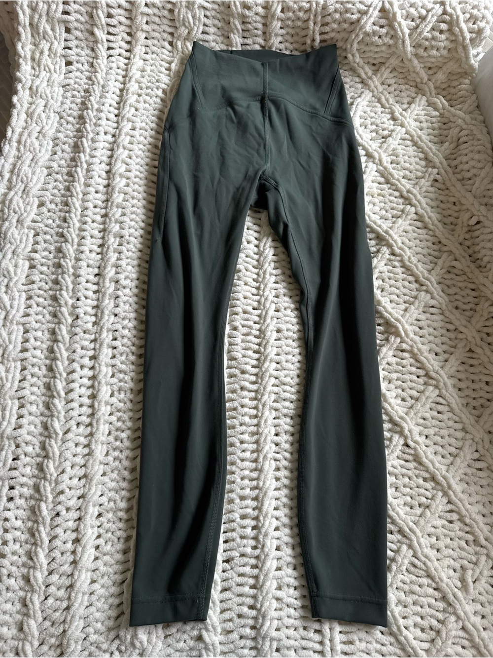 Lululemon High-Waist Dark Green Leggings